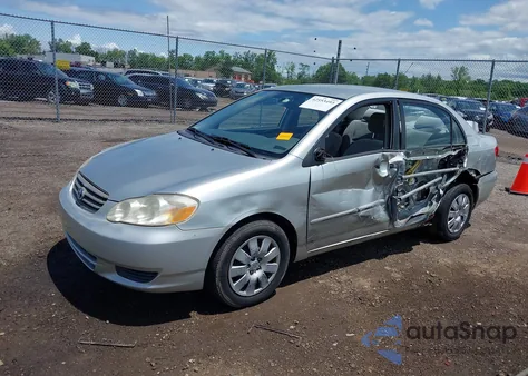 2004 Toyota Corolla Le z USA, uszkodzony, nr VIN JTDBR32E342046344